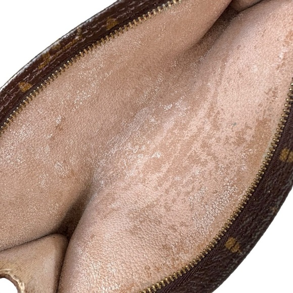 Authentic Louis Vuitton Brown Monogram Leather Toiletry Cosmetic Pouch Bag Case - Picture 11 of 13